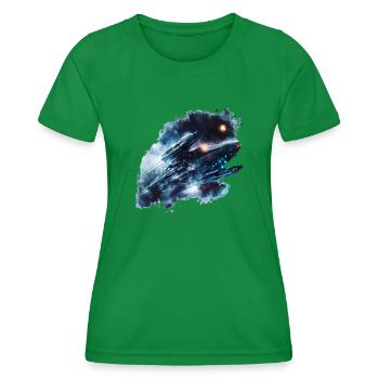 Missions diplomatiques dans l’espace - T-shirt sport Femme - vert - Devant - AI Model Female 172 dark (172cm)