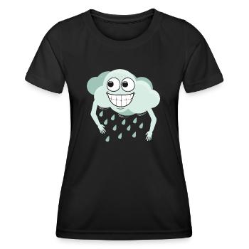 Nuage heureux - T-shirt sport Femme - noir - Devant - AI Model Female 172 light (172cm)