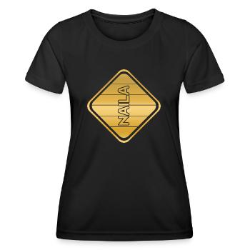 Naila as a given name - Women's Functional T-Shirt - black - Front - AI Model Female 172 light (172cm)