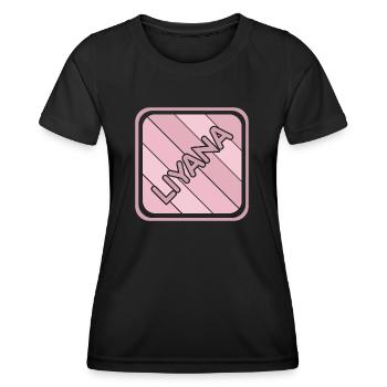 Prénom Liyana - T-shirt sport Femme - noir - Devant - AI Model Female 172 light (172cm)