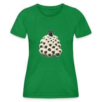 Schwarzes Schaf - Frauen Funktions-T-Shirt - Kelly Green - Vorne - AI Model Female 172 dark (172cm)