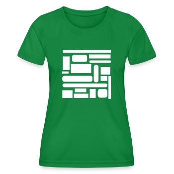 Weiße Geometrie - Frauen Funktions-T-Shirt - Kelly Green - Vorne - AI Model Female 172 dark (172cm)