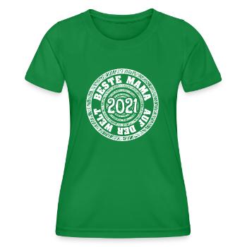 2021 - Frauen Funktions-T-Shirt - Kelly Green - Vorne - AI Model Female 172 dark (172cm)