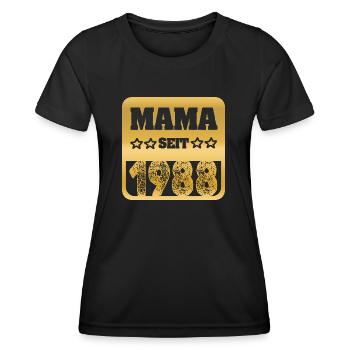 Muttertag 1988 - Frauen Funktions-T-Shirt - Schwarz - Vorne - AI Model Female 172 light (172cm)