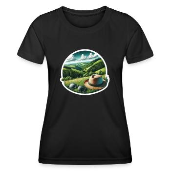 L’amour de la maison du Sauerland - T-shirt sport Femme - noir - Devant - AI Model Female 172 light (172cm)