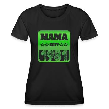 Mutter 1981 - Frauen Funktions-T-Shirt - Schwarz - Vorne - AI Model Female 172 light (172cm)