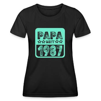seit 1987 - Frauen Funktions-T-Shirt - Schwarz - Vorne - AI Model Female 172 light (172cm)