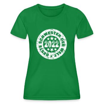 2022 - Women's Functional T-Shirt - kelly green - Front - AI Model Female 172 dark (172cm)