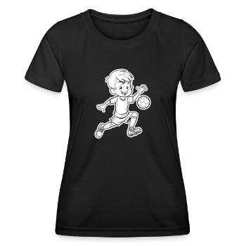 Fußball Fußballmannschaft Fußballspiel - Frauen Funktions-T-Shirt - Schwarz - Vorne - AI Model Female 172 light (172cm)