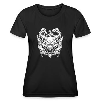 Teufel Dämon Satan - Frauen Funktions-T-Shirt - Schwarz - Vorne - AI Model Female 172 light (172cm)
