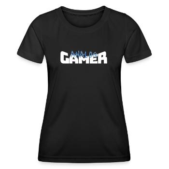 Analog Gamer - Frauen Funktions-T-Shirt - Schwarz - Vorne - AI Model Female 172 light (172cm)
