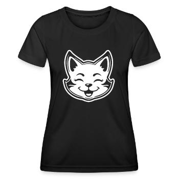 Chat Chats Chat Dame Chat Amoureux Chat Visage - T-shirt sport Femme - noir - Devant - AI Model Female 172 light (172cm)