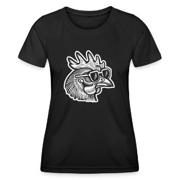 Poulailler - T-shirt sport Femme - noir - Devant - AI Model Female 172 light (172cm)