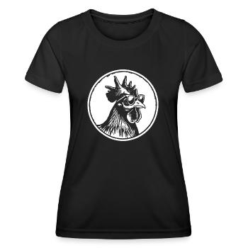 Poulailler - T-shirt sport Femme - noir - Devant - AI Model Female 172 light (172cm)