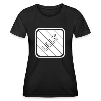 Prénom Lilly - T-shirt sport Femme - noir - Devant - AI Model Female 172 light (172cm)