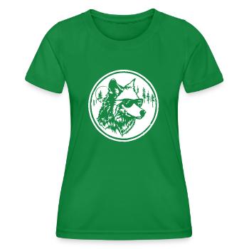 Wolf - Frauen Funktions-T-Shirt - Kelly Green - Vorne - AI Model Female 172 dark (172cm)