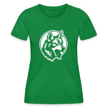 Wolf - Frauen Funktions-T-Shirt - Kelly Green - Vorne - AI Model Female 172 dark (172cm)