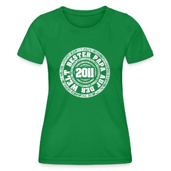 Father 2011 - Women's Functional T-Shirt - kelly green - Front - AI Model Female 172 dark (172cm)