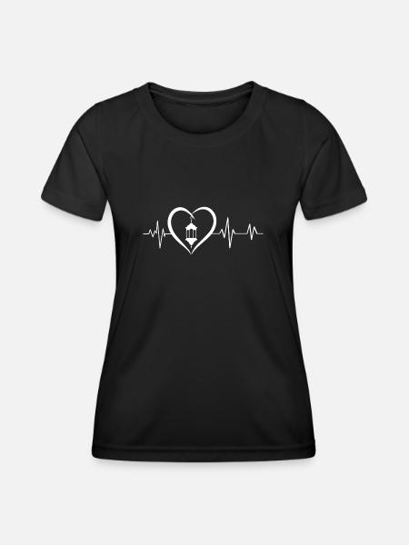 Heartbeat Lantern - Women's Functional T-Shirt - black