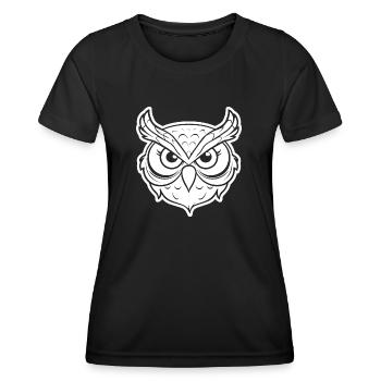 Owl Owls Bird - Women's Functional T-Shirt - black - Front - AI Model Female 172 light (172cm)