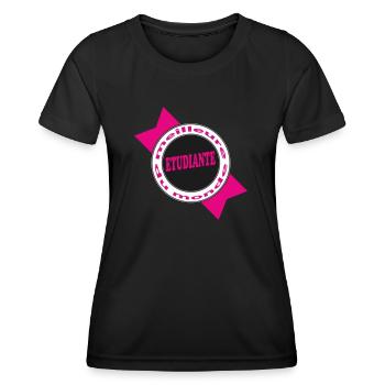 Meilleure ETUDIANTE - T-shirt sport Femme - noir - Devant - AI Model Female 172 light (172cm)