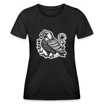 Aigle Tête d’aigle - T-shirt sport Femme - noir - Devant - AI Model Female 172 light (172cm)