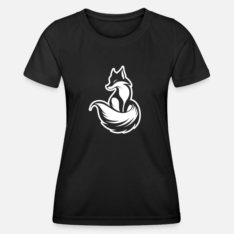 Fox Foxes - Women's Functional T-Shirt - black