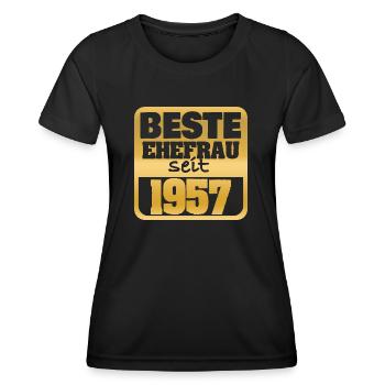 Verheiratet 1957 - Frauen Funktions-T-Shirt - Schwarz - Vorne - AI Model Female 172 light (172cm)