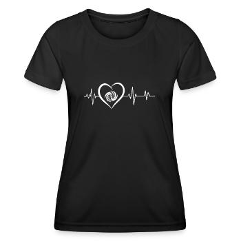 Galaxie-Herzschlag - Frauen Funktions-T-Shirt - Schwarz - Vorne - AI Model Female 172 light (172cm)