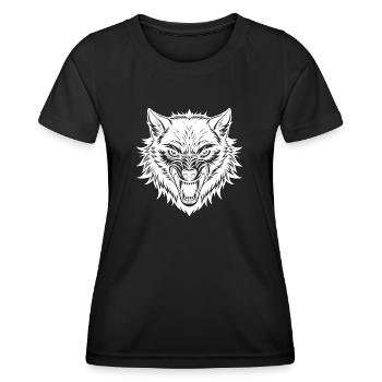 Alpha Wolf - Women's Functional T-Shirt - black - Front - AI Model Female 172 light (172cm)