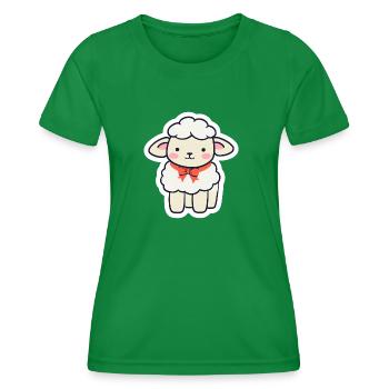 Lamm - Frauen Funktions-T-Shirt - Kelly Green - Vorne - AI Model Female 172 dark (172cm)
