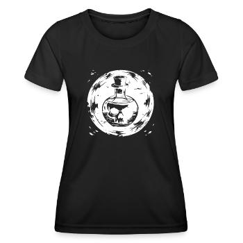 Potion de la mort - Le crâne dans la potion - T-shirt sport Femme - noir - Devant - AI Model Female 172 light (172cm)