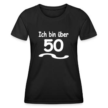 Opa - Frauen Funktions-T-Shirt - Schwarz - Vorne - AI Model Female 172 light (172cm)