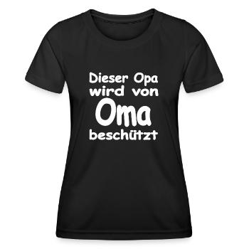 Oma - Frauen Funktions-T-Shirt - Schwarz - Vorne - AI Model Female 172 light (172cm)