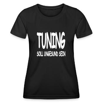 Tuning - Frauen Funktions-T-Shirt - Schwarz - Vorne - AI Model Female 172 light (172cm)