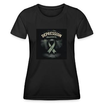 Depression Awareness - Women's Functional T-Shirt - black - Front - AI Model Female 172 light (172cm)