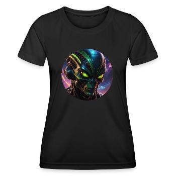 Alien 1 - Frauen Funktions-T-Shirt - Schwarz - Vorne - AI Model Female 172 light (172cm)