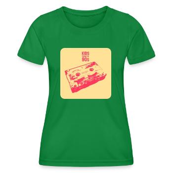Kids from the 90s - THE GOLD ONE - Frauen Funktions-T-Shirt - Kelly Green - Vorne - AI Model Female 172 dark (172cm)
