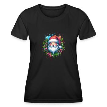 Santa Claus Ugly Christmas Sweet - Women's Functional T-Shirt - black - Front - AI Model Female 172 light (172cm)