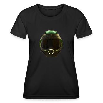 Schlanker futuristischer Helm - Frauen Funktions-T-Shirt - Schwarz - Vorne - AI Model Female 172 light (172cm)