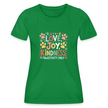 Nur Pfotenabhängigkeit - Frauen Funktions-T-Shirt - Kelly Green - Vorne - AI Model Female 172 dark (172cm)