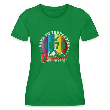 Perfektion 1979 -45-jähriges Jubiläum, Original - Frauen Funktions-T-Shirt - Kelly Green - Vorne - AI Model Female 172 dark (172cm)