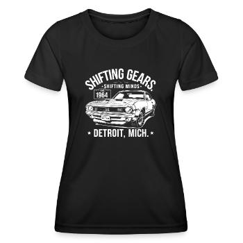 Shifting Gears Classic Car 2 - Women's Functional T-Shirt - black - Front - AI Model Female 172 light (172cm)