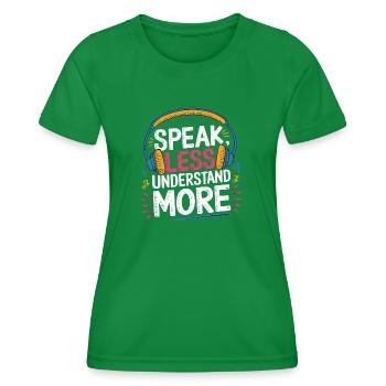 Harmony in Silence - Women's Functional T-Shirt - kelly green - Front - AI Model Female 172 dark (172cm)