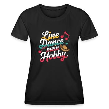 Line Dance mein Hobby - Frauen Funktions-T-Shirt - Schwarz - Vorne - AI Model Female 172 light (172cm)