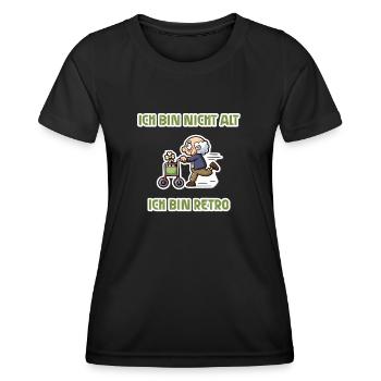 Ich bin nicht alt - ich bin retro - Frauen Funktions-T-Shirt - Schwarz - Vorne - AI Model Female 172 light (172cm)