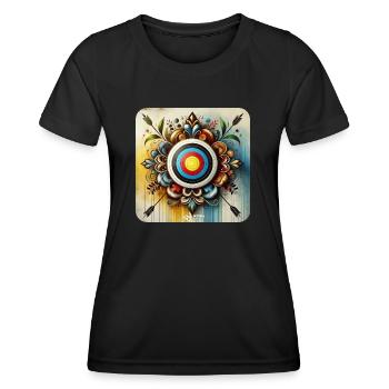 Archery Art Nr. 1 - Frauen Funktions-T-Shirt - Schwarz - Vorne - AI Model Female 172 light (172cm)