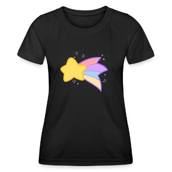 Shooting Star - Frauen Funktions-T-Shirt - Schwarz - Vorne - AI Model Female 172 light (172cm)
