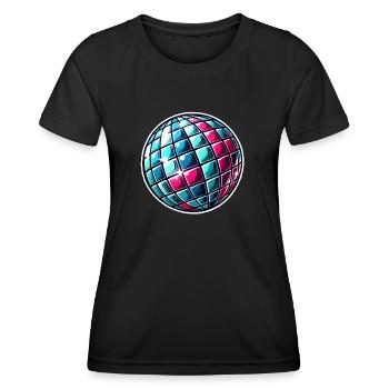 Discokugel - Frauen Funktions-T-Shirt - Schwarz - Vorne - AI Model Female 172 light (172cm)