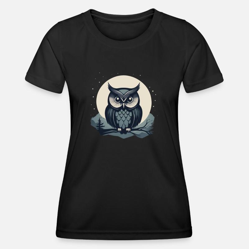 Owl - Women's Functional T-Shirt - black